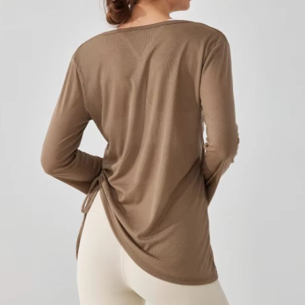 Camisola desportiva de manga c - Pilate Yoga Workout avaliação e preço