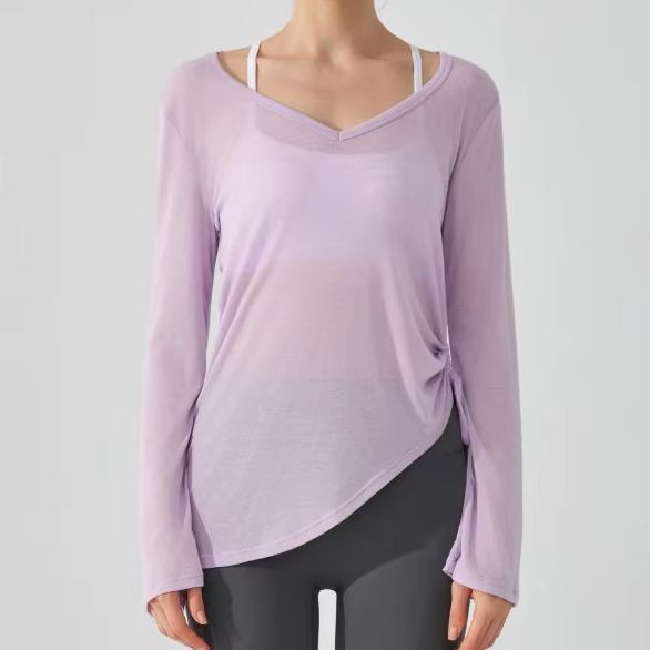 Camisola desportiva de manga c - Pilate Yoga Workout avaliação e preço