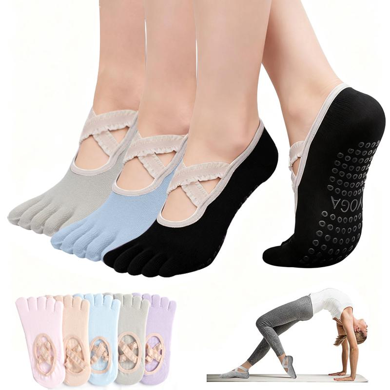 Meias de Pilates Antiderrapant - Medias Para Pilates Y Yoga avaliação e preço